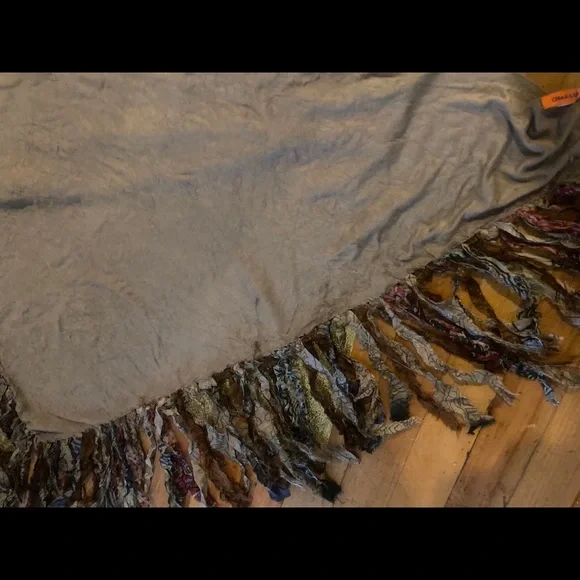 CHAN LUU LUX RARE FRINGE WOOL-SILK Scarf UNIQUE BOHOMIAN - Picture 3 of 8